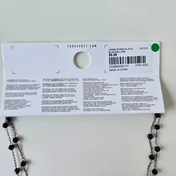 Forever 21 Black Beaded Cross Necklace - Picture 6 of 7